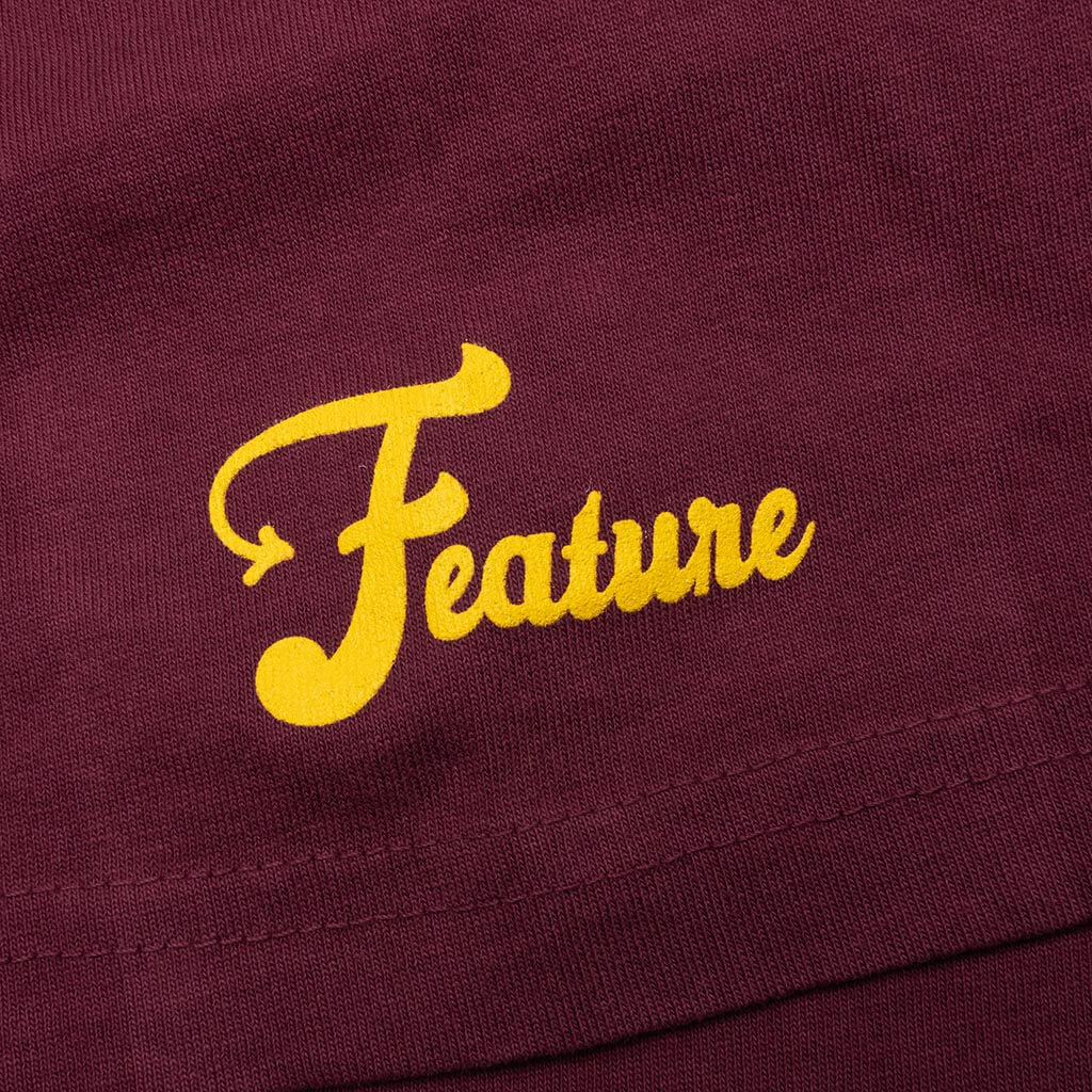 Feature x ASU Crest Tee Maroon