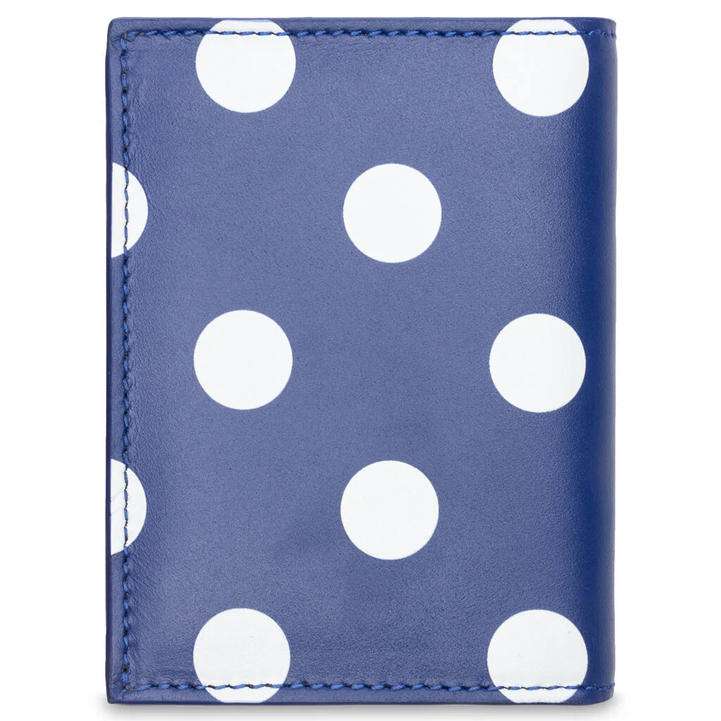 Comme des Garcons Polka Dots Wallet Navy