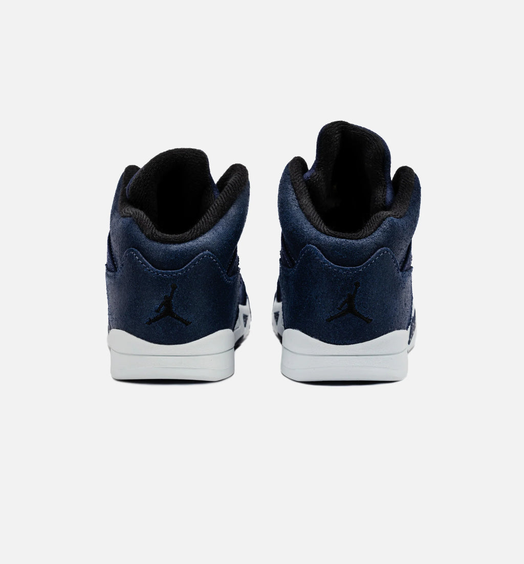 Air Jordan 5 Retro Midnight Navy Infant Toddler Lifestyle Shoe Midnight Navy Black Football Grey