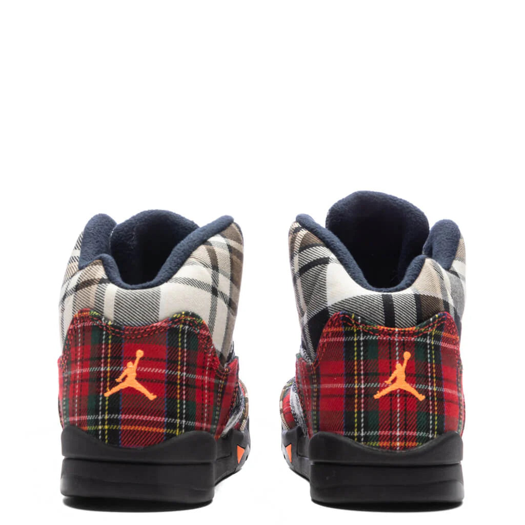 Air Jordan 5 Retro PS Plaid Black Total Orange Dark Obsidian