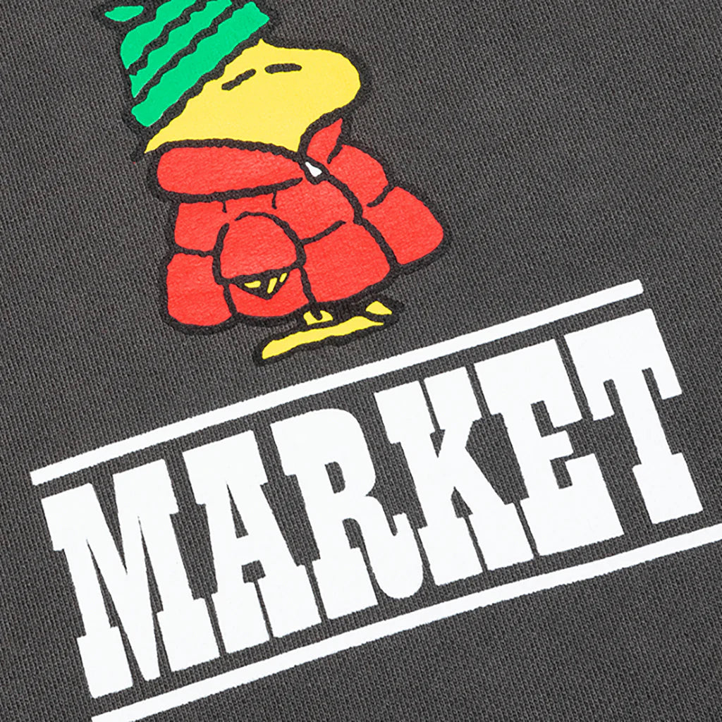 Peanuts Puffer Hoody Washed Black
