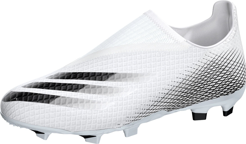 adidas X Ghosted3 Laceless Firm Ground Boots White Blac
