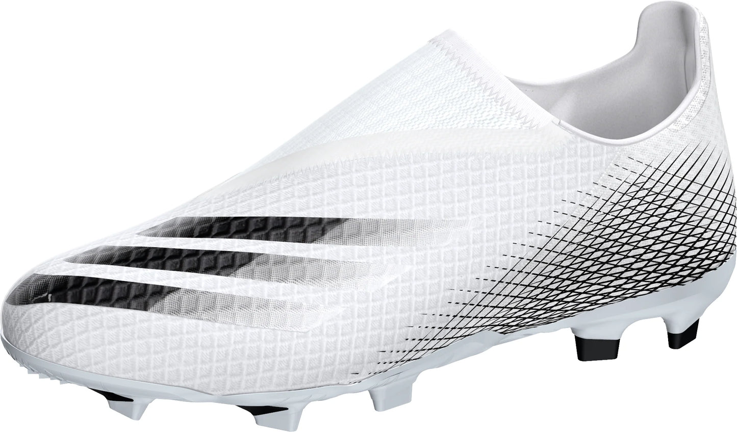 adidas X Ghosted3 Laceless Firm Ground Boots White Blac
