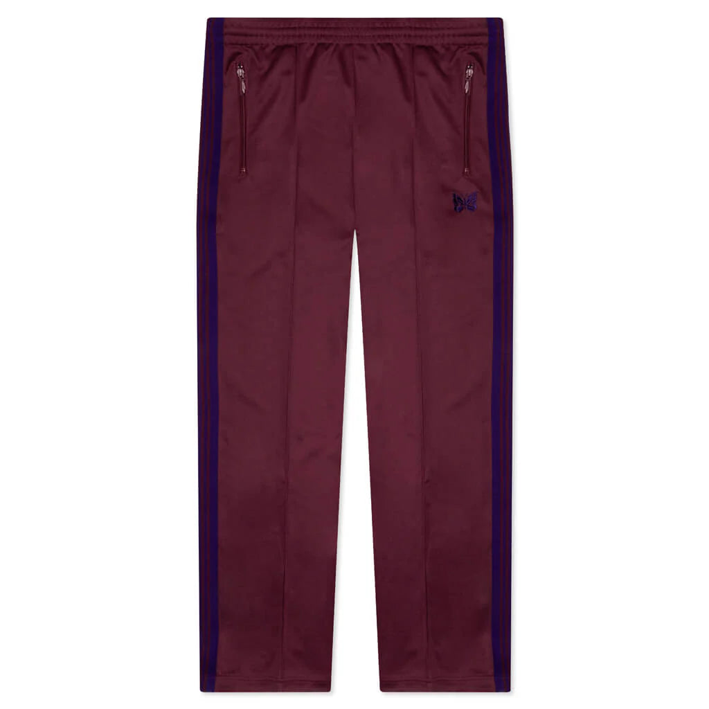 Narrow Track Pant Poly Smooth Wine