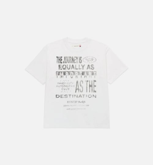 Travelled Journey Mens Short Sleeve Shirt White