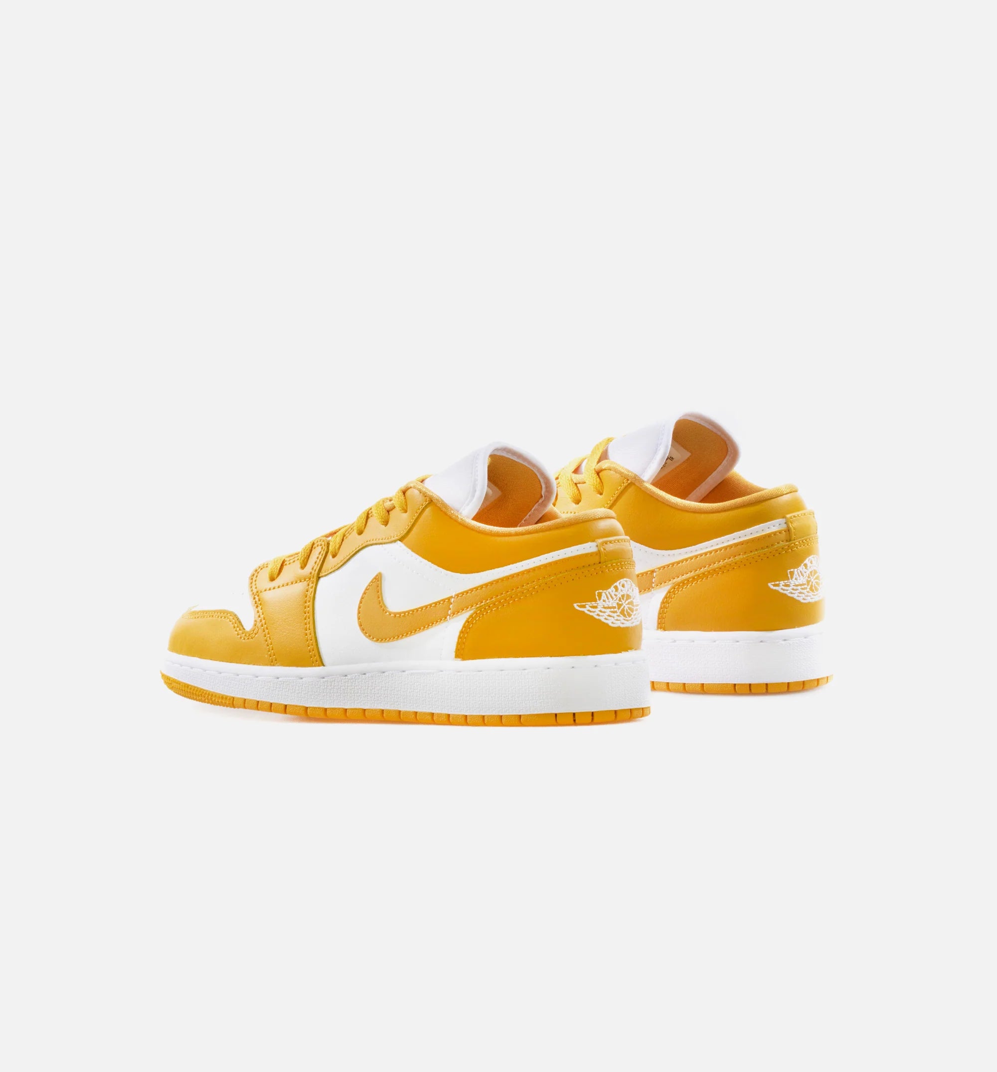 Air Jordan 1 Low Grade School Lifestyle Shoe White Yellow Limit One Per Customer