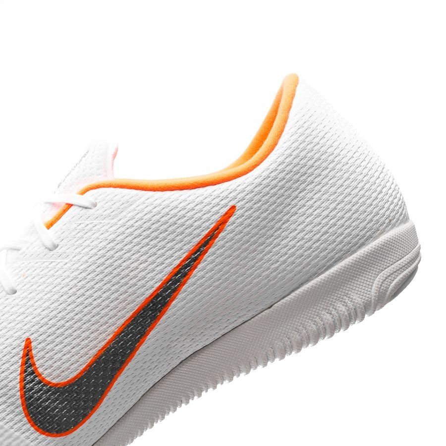 Nike Mercurial VaporX 12 Academy IC Indoor Soccer Shoes White Cool Grey Orange