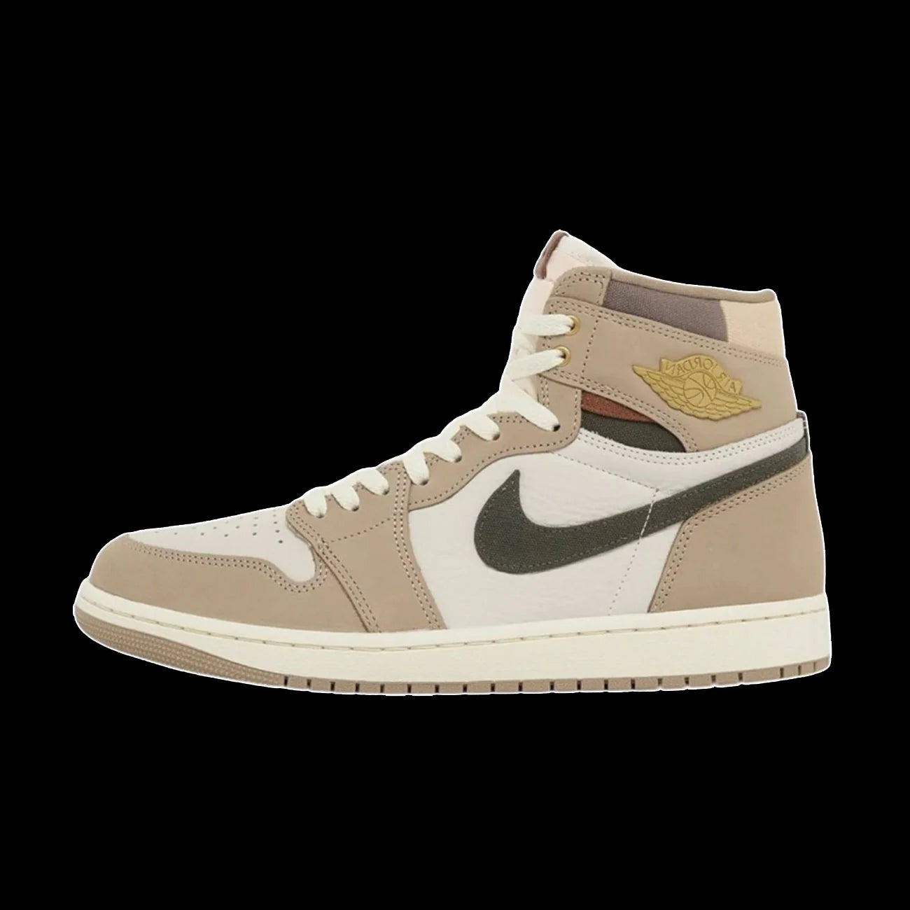 WMNS Air Jordan 1 Retro High OG Khaki Multi Xolor Sail Cargo Khaki