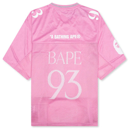 Line Camo Multi Logo Relaxed Fit Football Jersey Pink