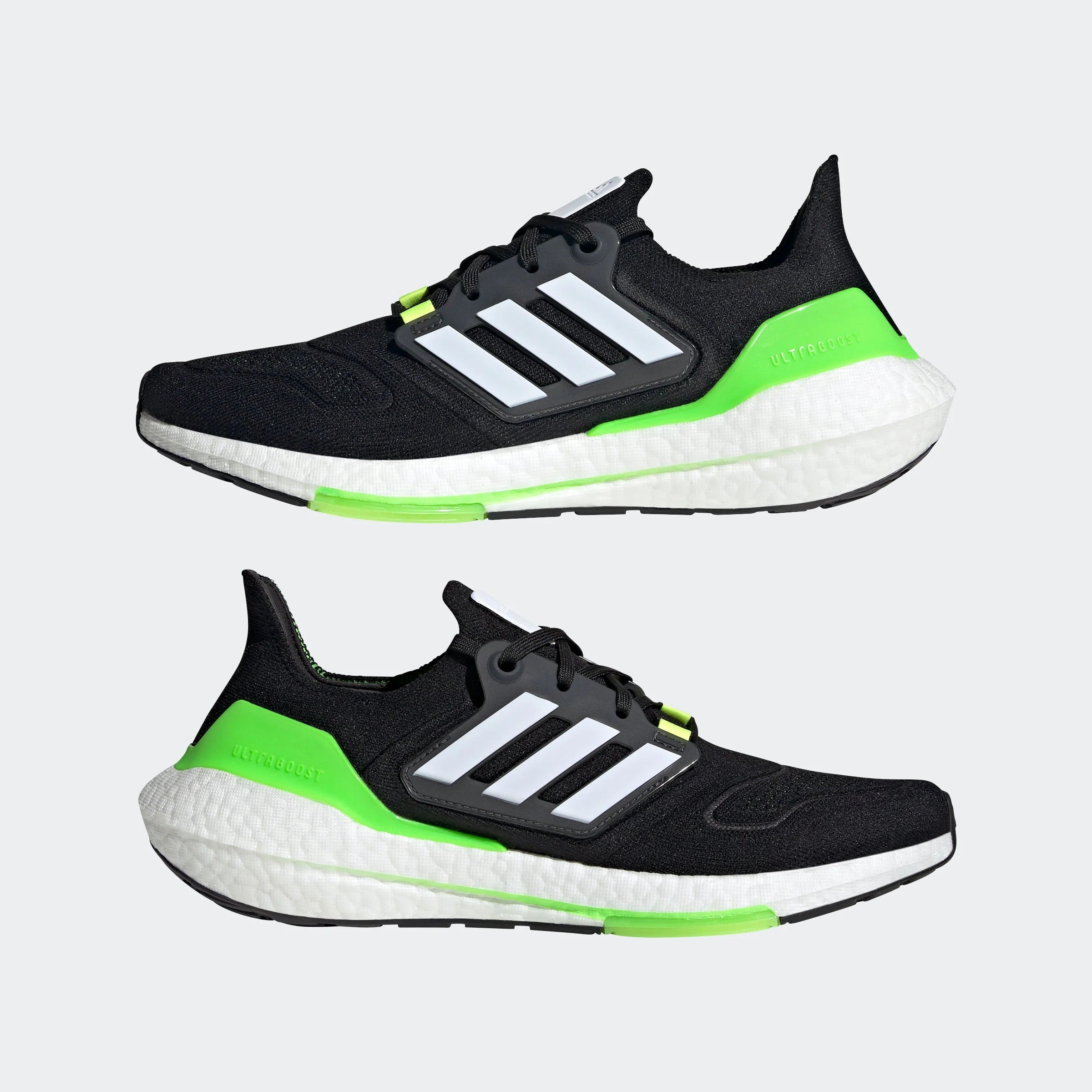 adidas Ultraboost 22 Black White Solar Green