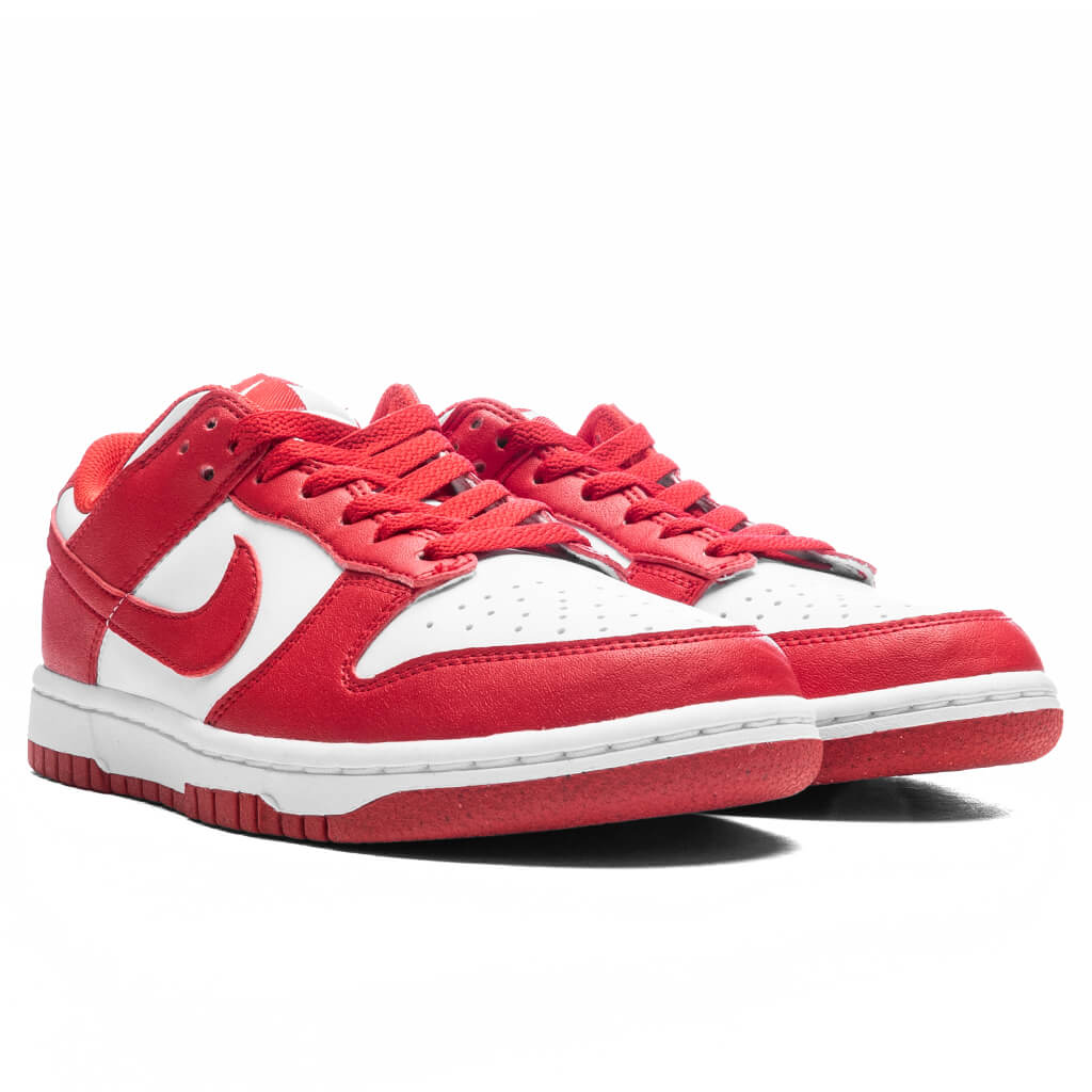 Womens Dunk Low White University Red