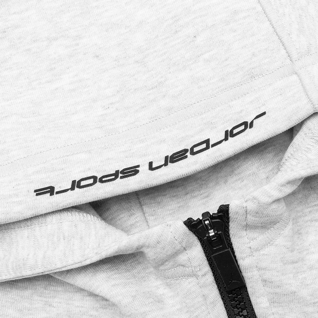 Sport Hoop Fleece Zip Up Jacket Grey Heather Black