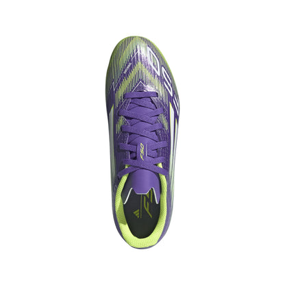 adidas F50 League Firm Multi Ground Soccer Cleats Kids Purple White Lemon