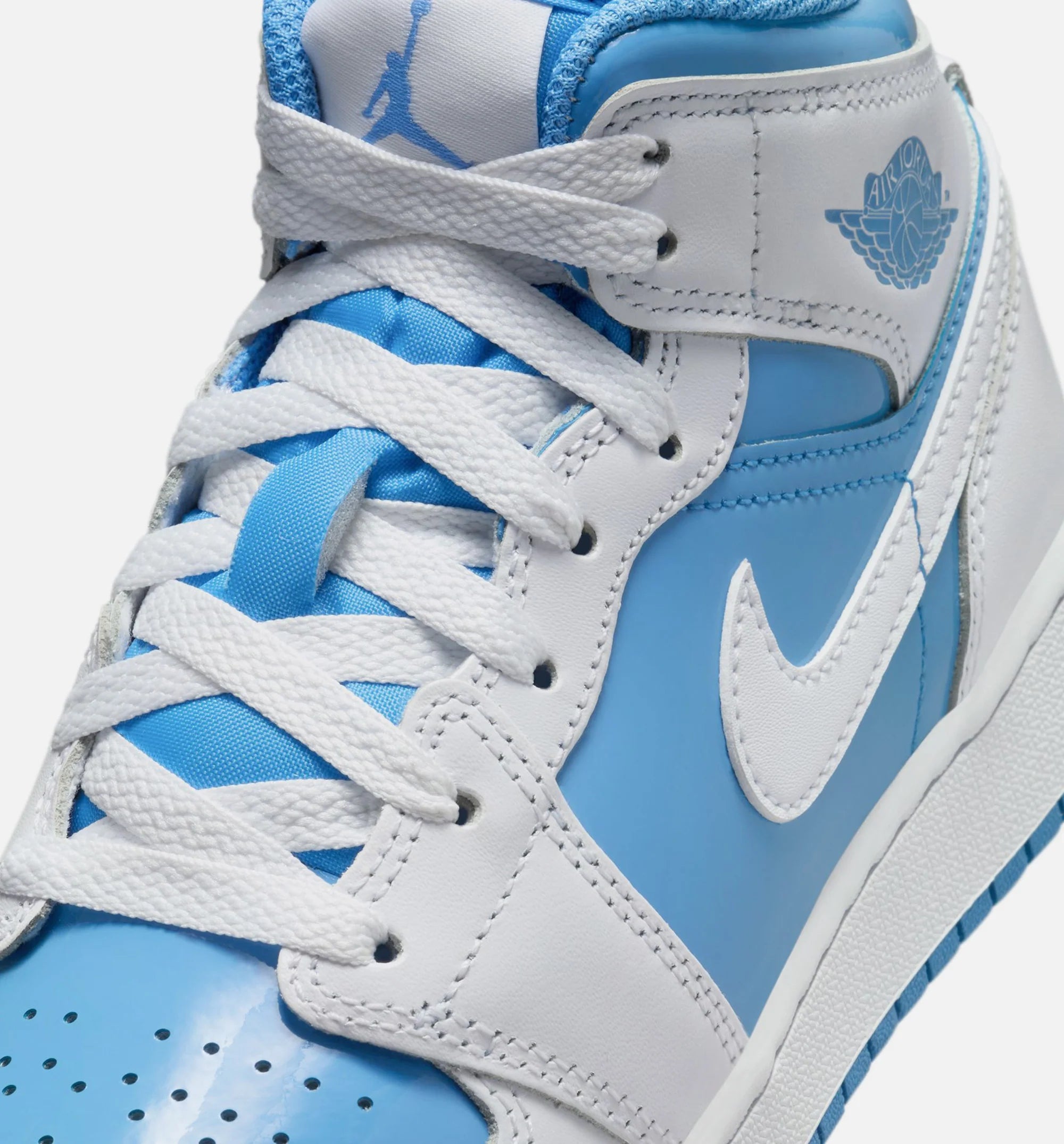 Air Jordan 1 Mid Legend Blue Grade School Lifestyle Shoe White Legend Blue