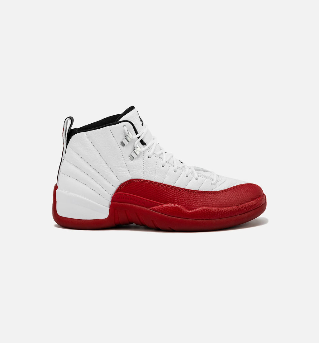 Air Jordan 12 Retro Cherry Mens Basketball Shoe Red White Free Shipping