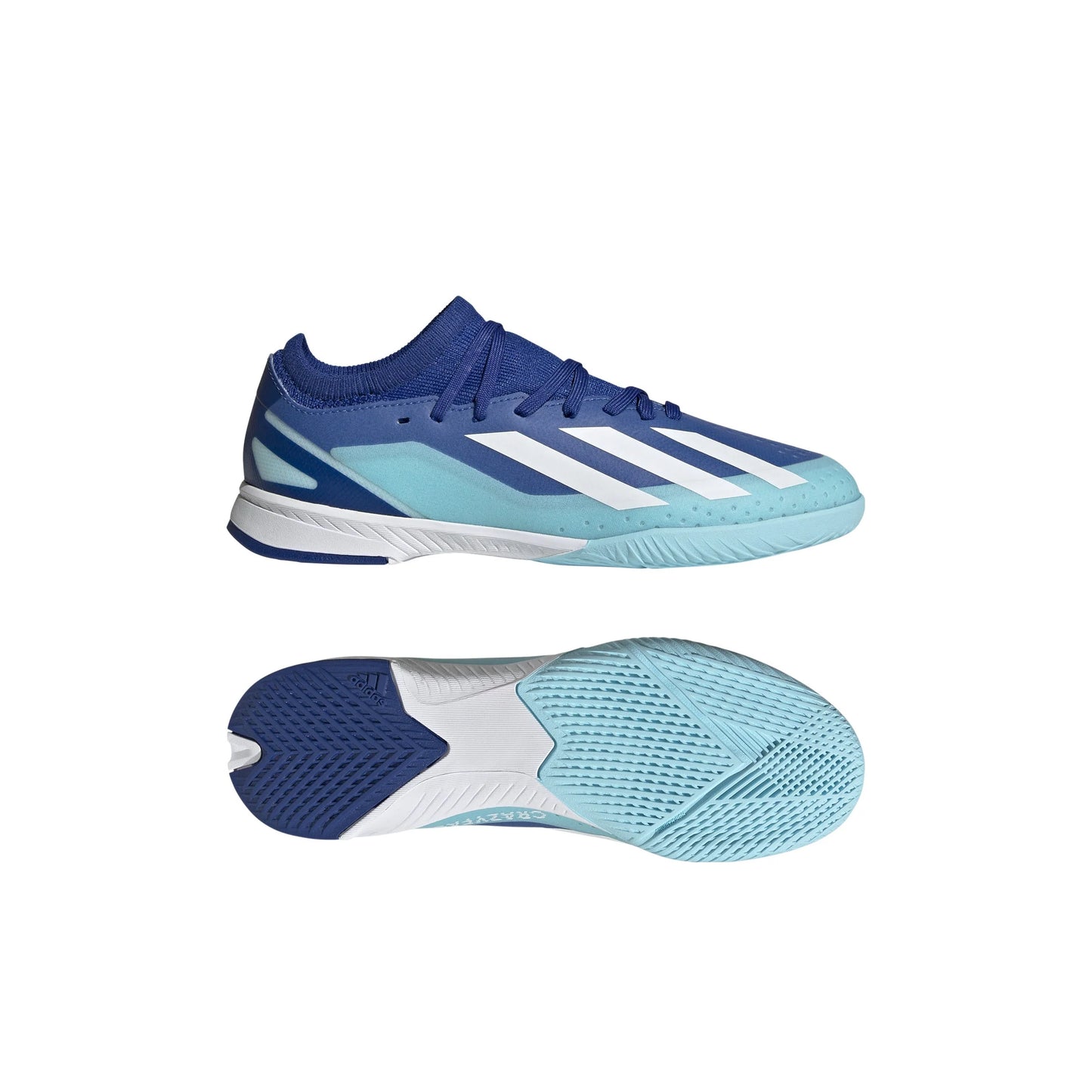adidas X Crazyfast3 IN Junior Indoor Soccer Shoes Royal White