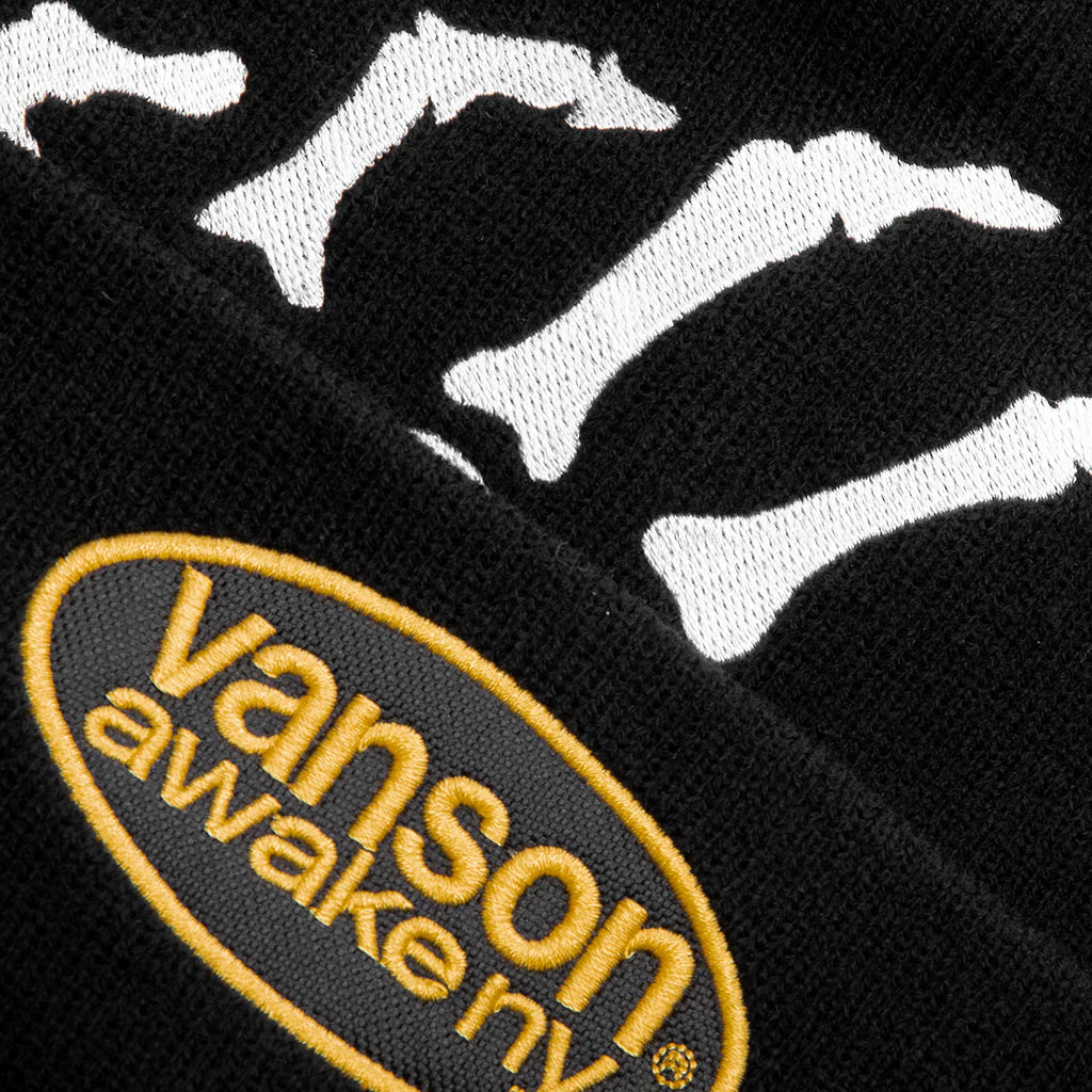 Vanson Bones Beanie Black