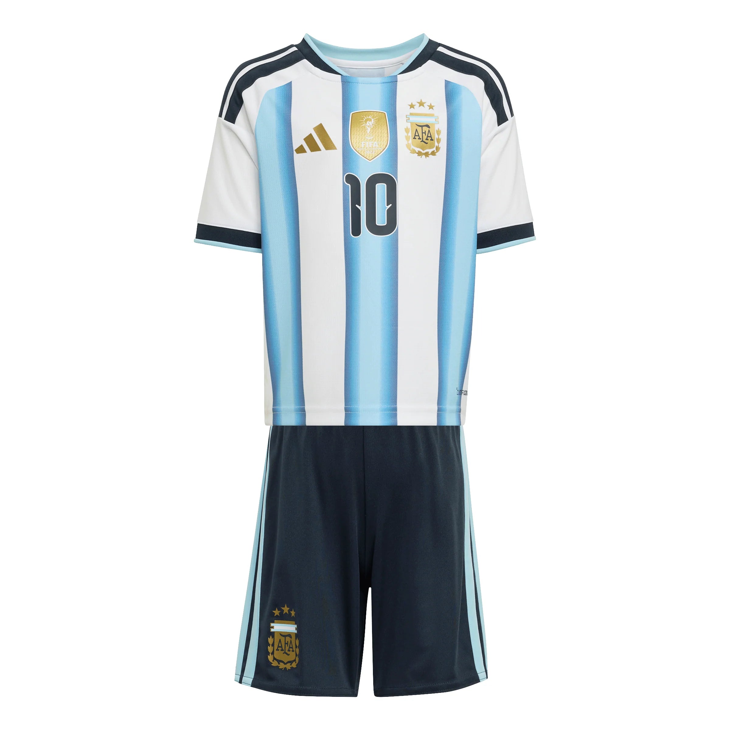 adidas Argentina Home 10 Youth Soccer Mini Kit Set 26 White Blue