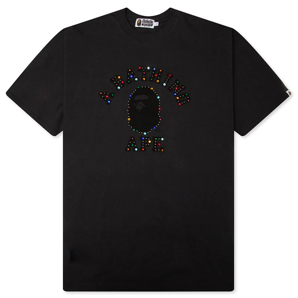 Color Stone College Relaxed Fit Tee Black