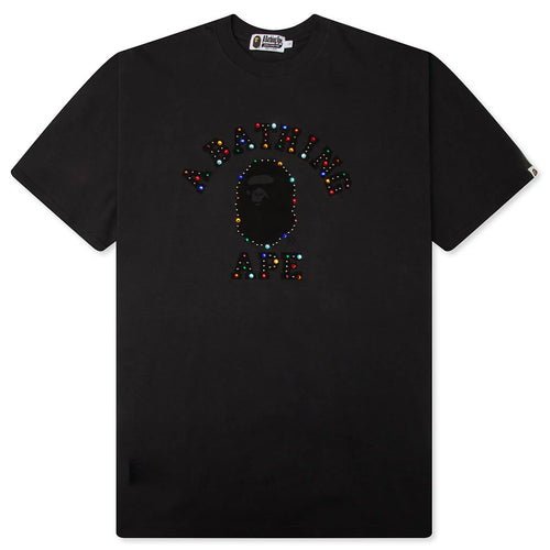 Color Stone College Relaxed Fit Tee Black