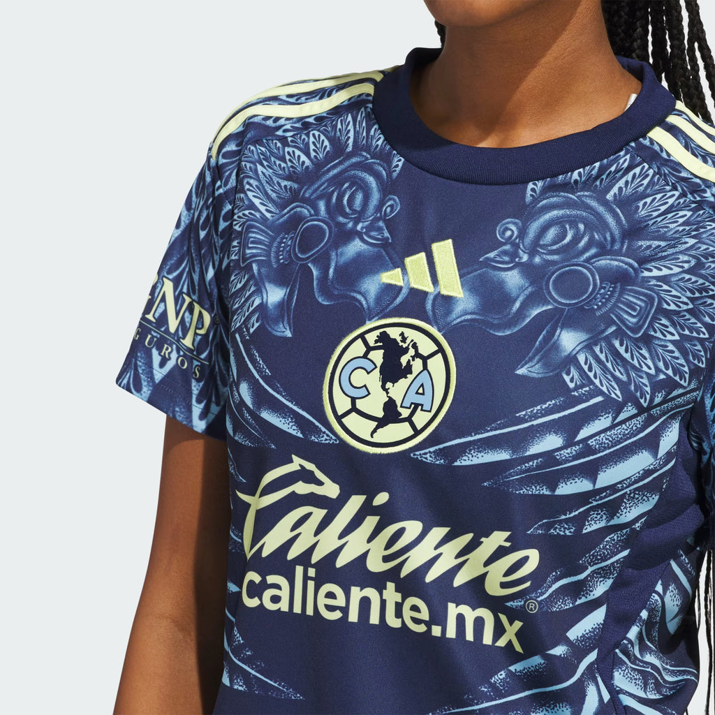 adidas Club América Womens Away Soccer Jersey 25 26 Blue