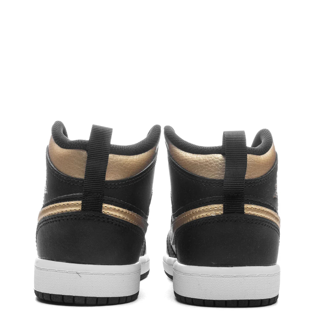 Jordan 1 Mid PS Black Metallic Gold White