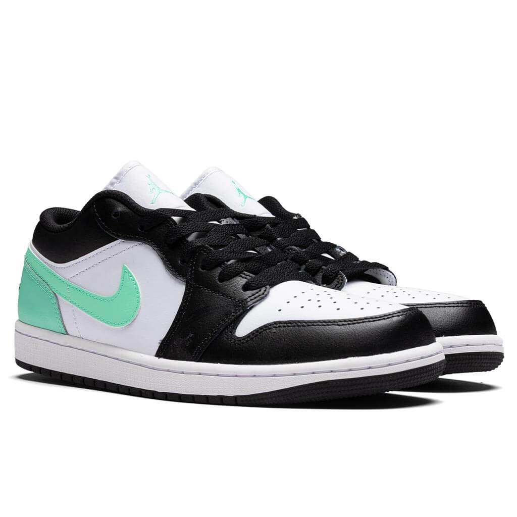 Air Jordan 1 Low White Black Green Glow