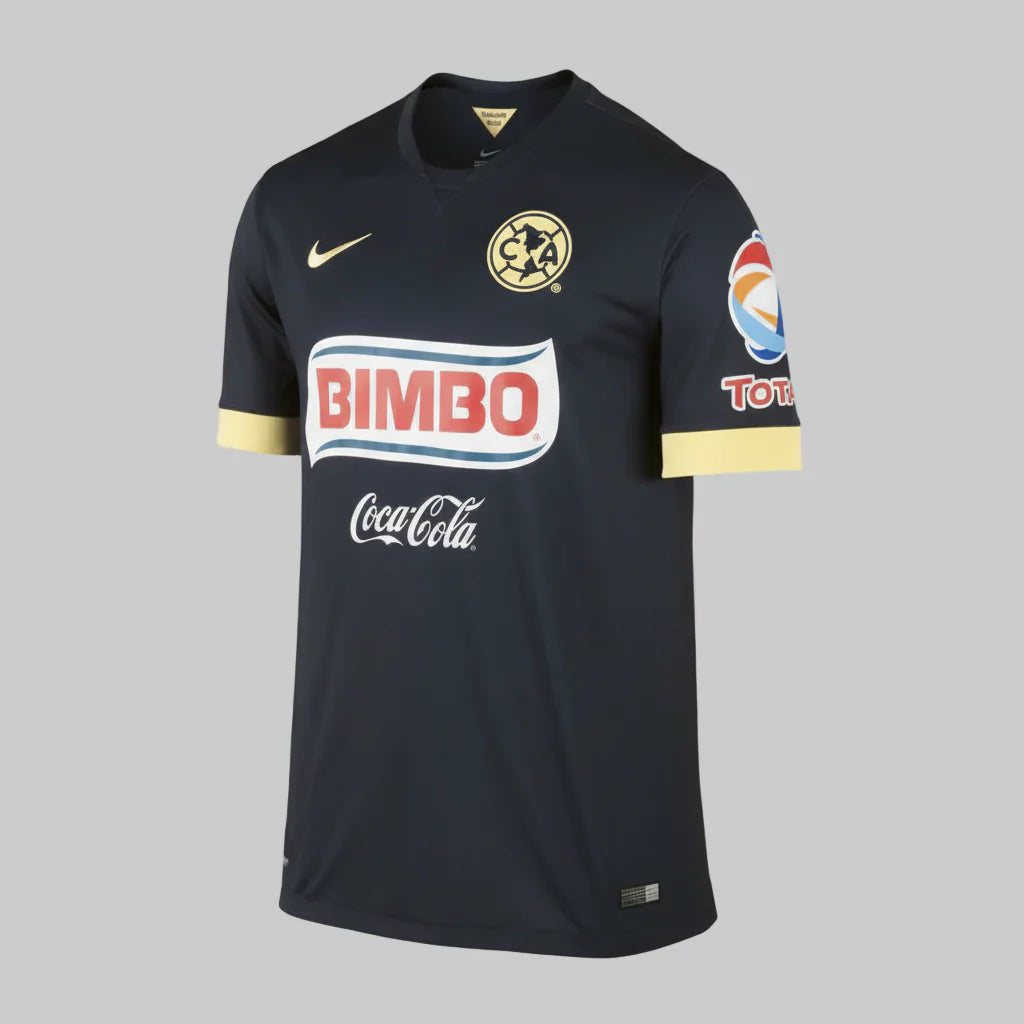 Nike Youth Club America Dri Fit Away 14 15 Soccer Jersey Obsidian Lemon