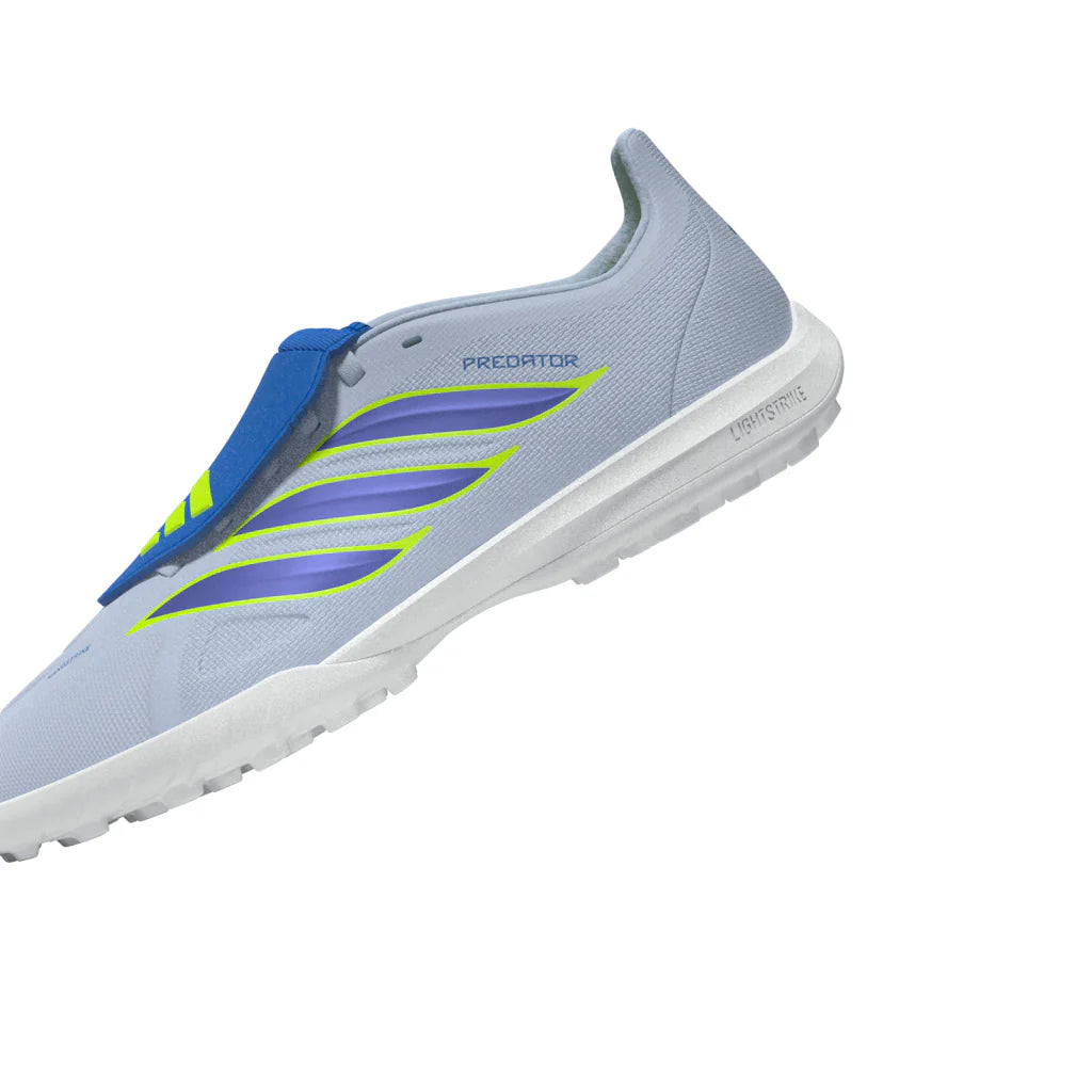 adidas Predator League Fold Over Tongue TF Turf Youth Soccer Cleats Sky Blue Yellow