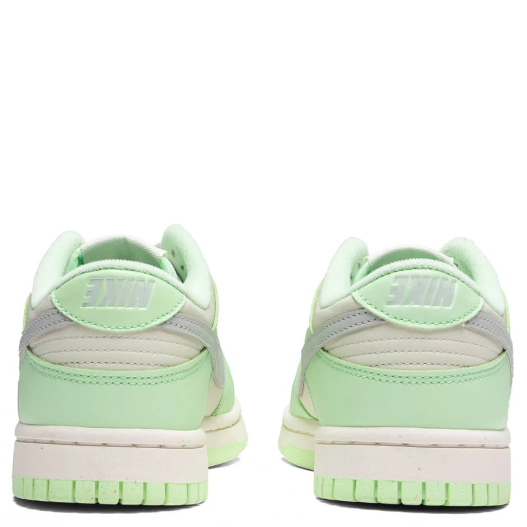 Womens Dunk Low Next Nature Sea Glass Light Silver Vapor Green Sail