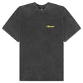 Script Logo T Shirt Vintage Grey