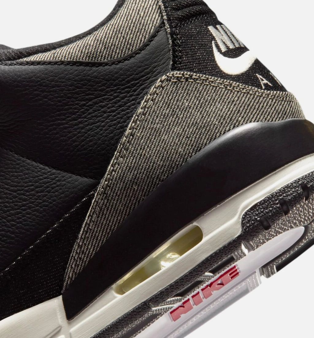 Air Jordan 3 x Levis Black and White Mens Lifestyle Shoe Denim Black Gym Red Limit One Per Customer