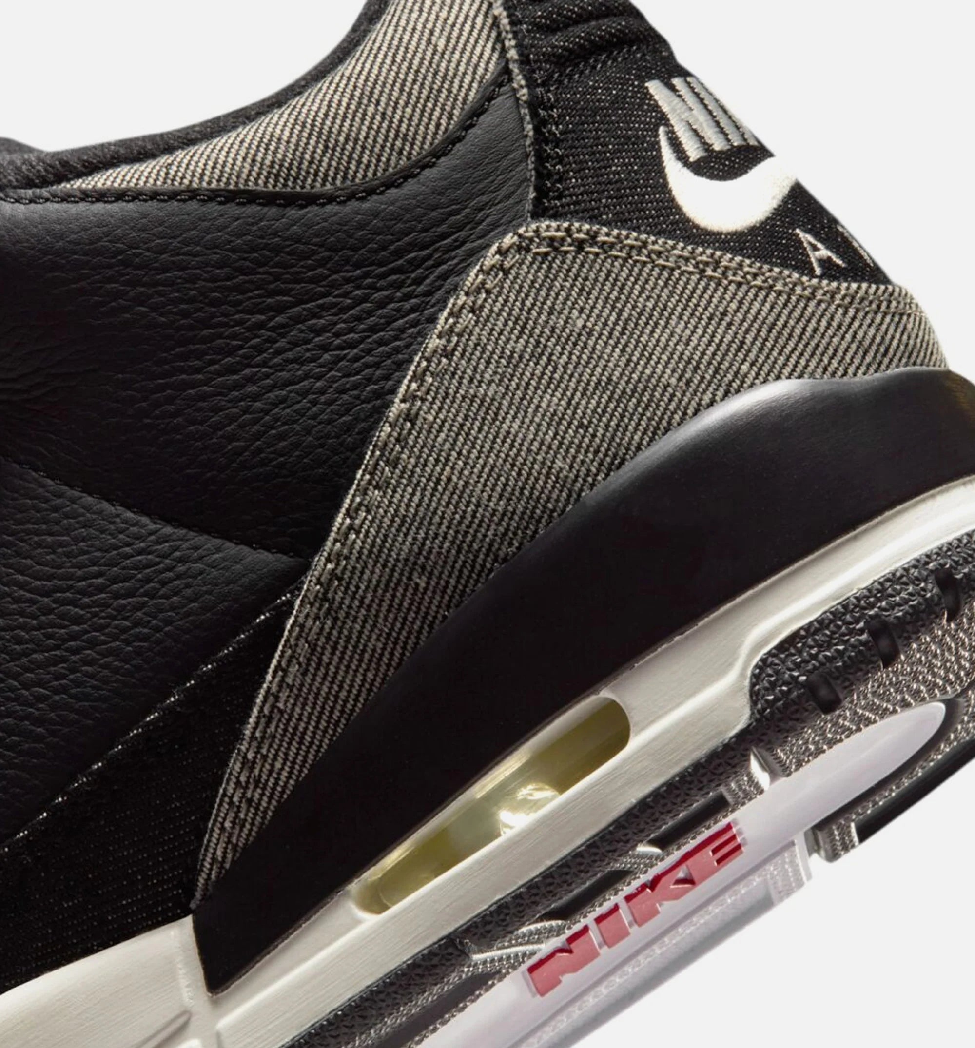 Air Jordan 3 x Levis Black and White Mens Lifestyle Shoe Denim Black Gym Red Limit One Per Customer