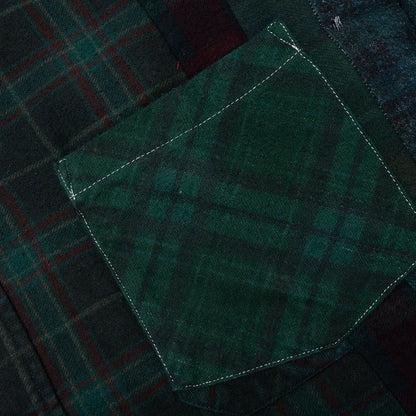 Over Dye 7 Cuts Shirt Green