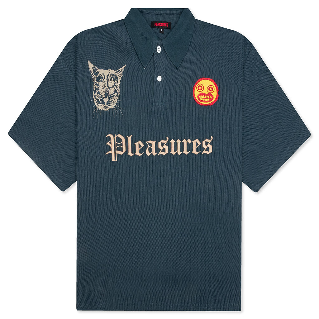 Wyatt Boxy Polo Navy