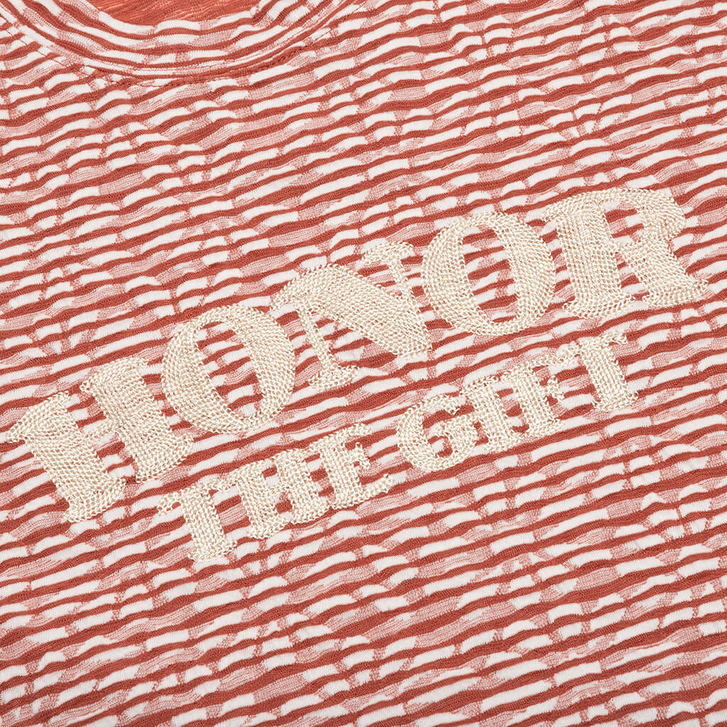 Stripe Box Tee Brick