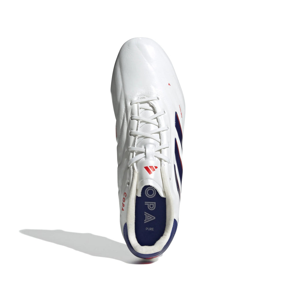 adidas Copa Pure 2 Elite FG Firm Ground Soccer Cleats White Lucid Blue Solar Red