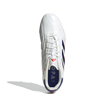 adidas Copa Pure 2 Elite FG Firm Ground Soccer Cleats White Lucid Blue Solar Red