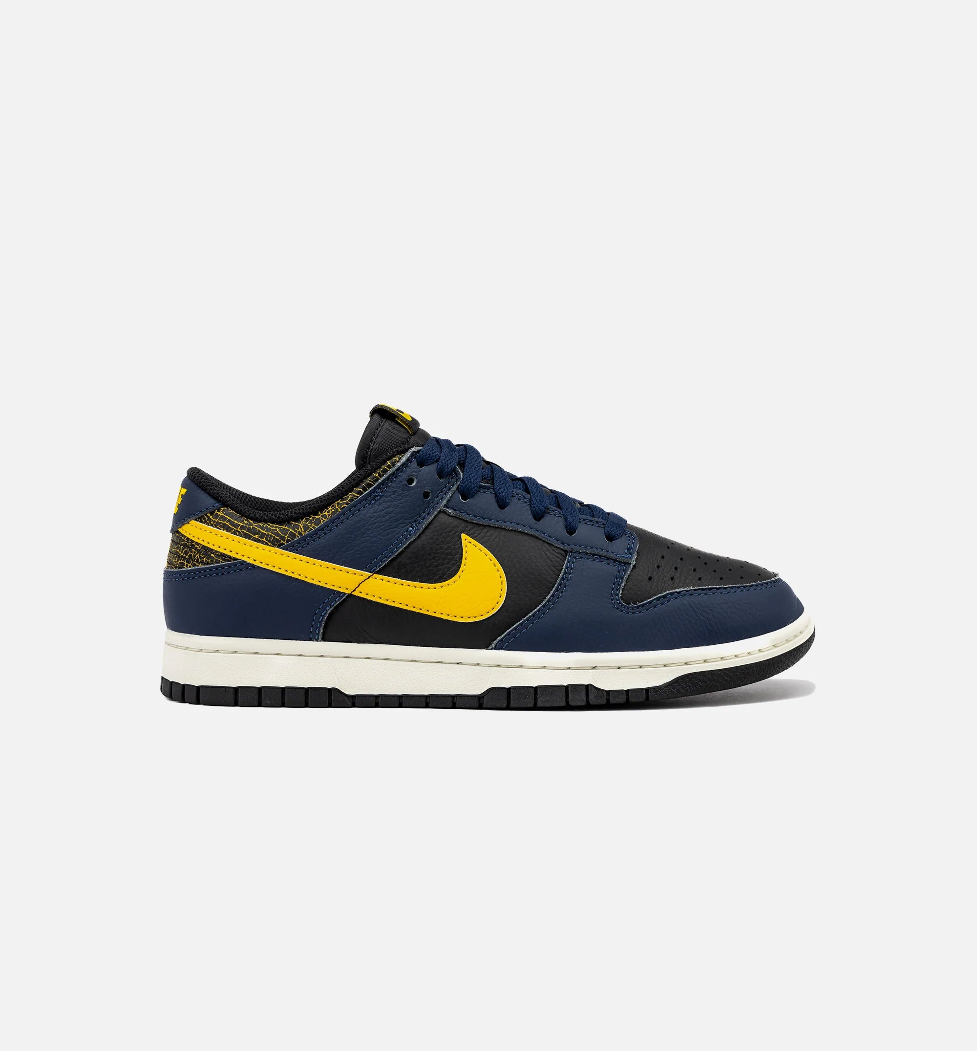 Dunk Low Midnight Navy and Tour Yellow Mens Lifestyle Shoe Black Midnight Navy Sail Tour Yellow Free Shipping