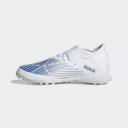 adidas Kids Predator Edge 3 TF J Turf Football Boots White Blue