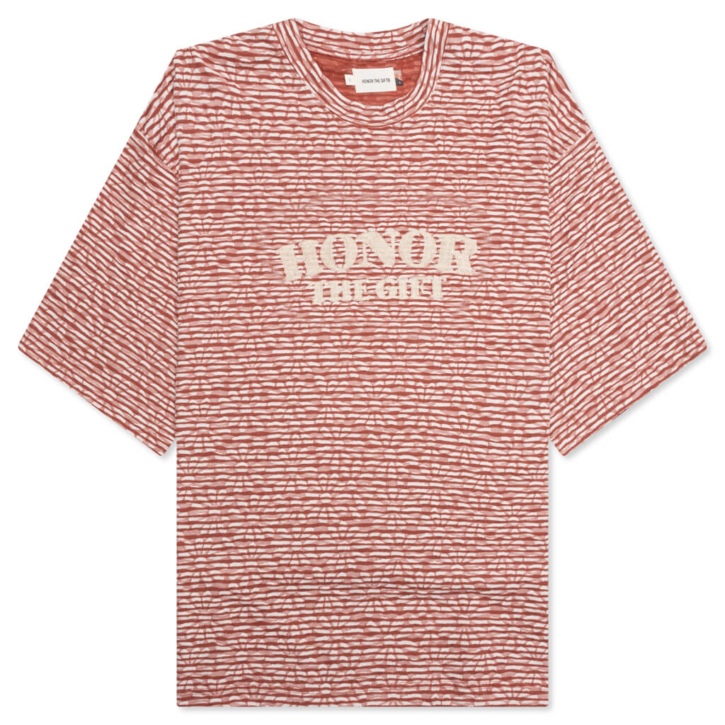 Stripe Box Tee Brick