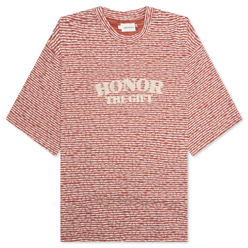 Stripe Box Tee Brick