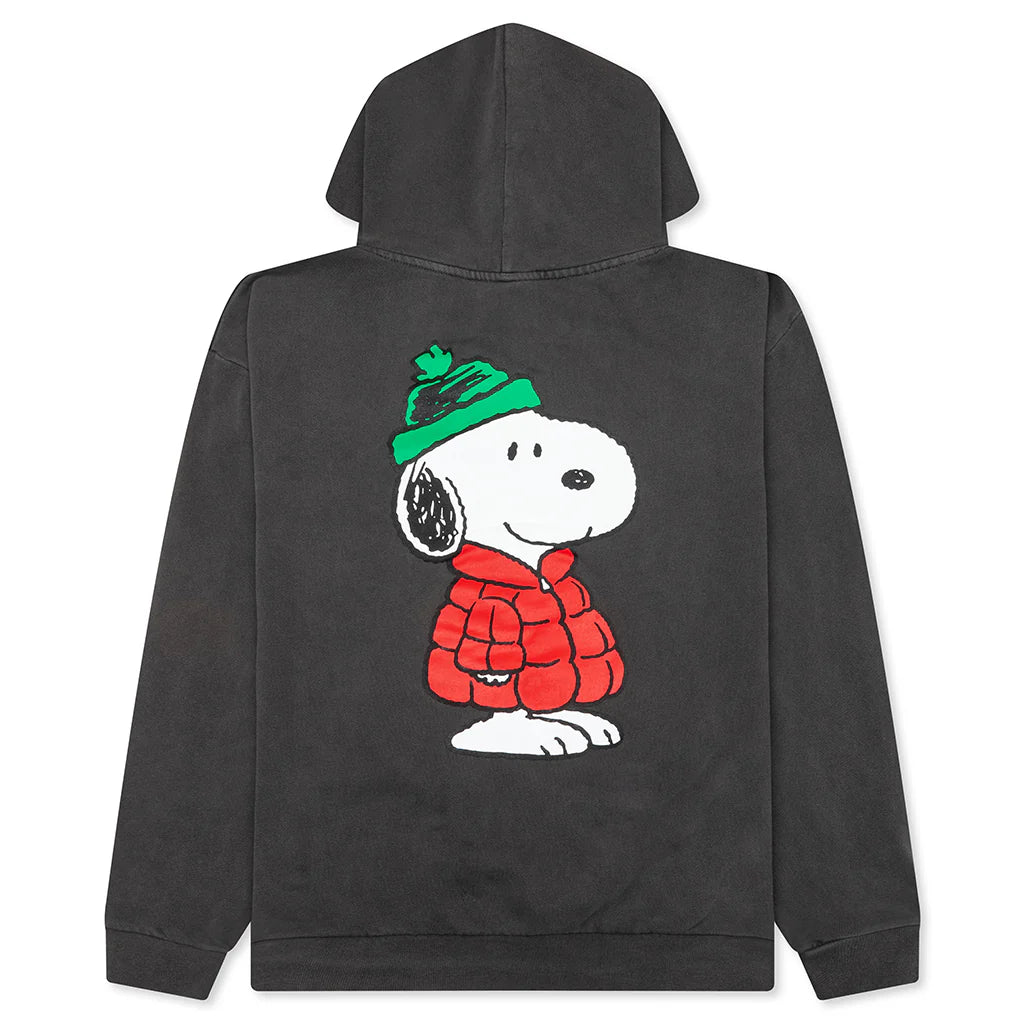 Peanuts Puffer Hoody Washed Black
