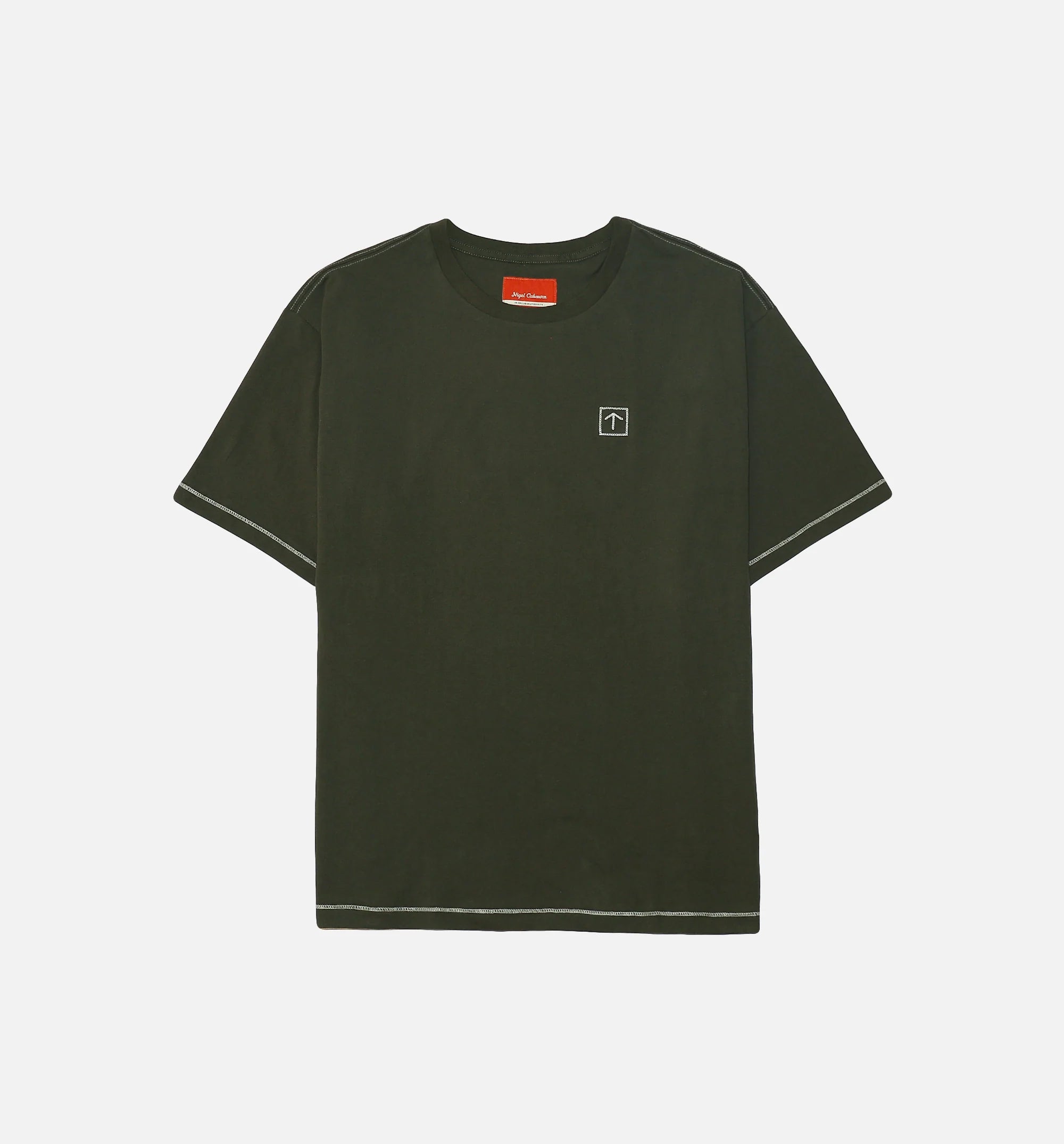 Vault x Nigel Cabourn Short Sleeve Knit Mens T Shirt Olive
