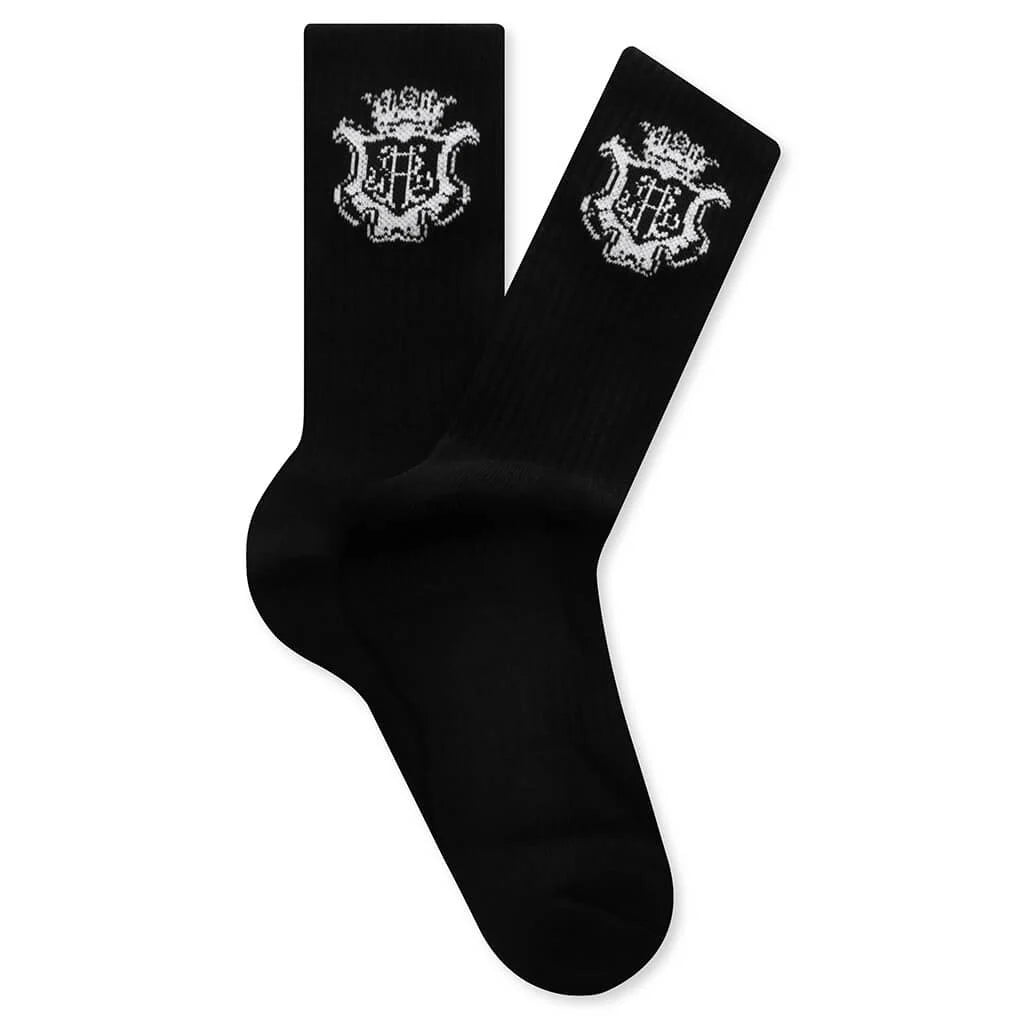 Chateau Crest Sock Black White
