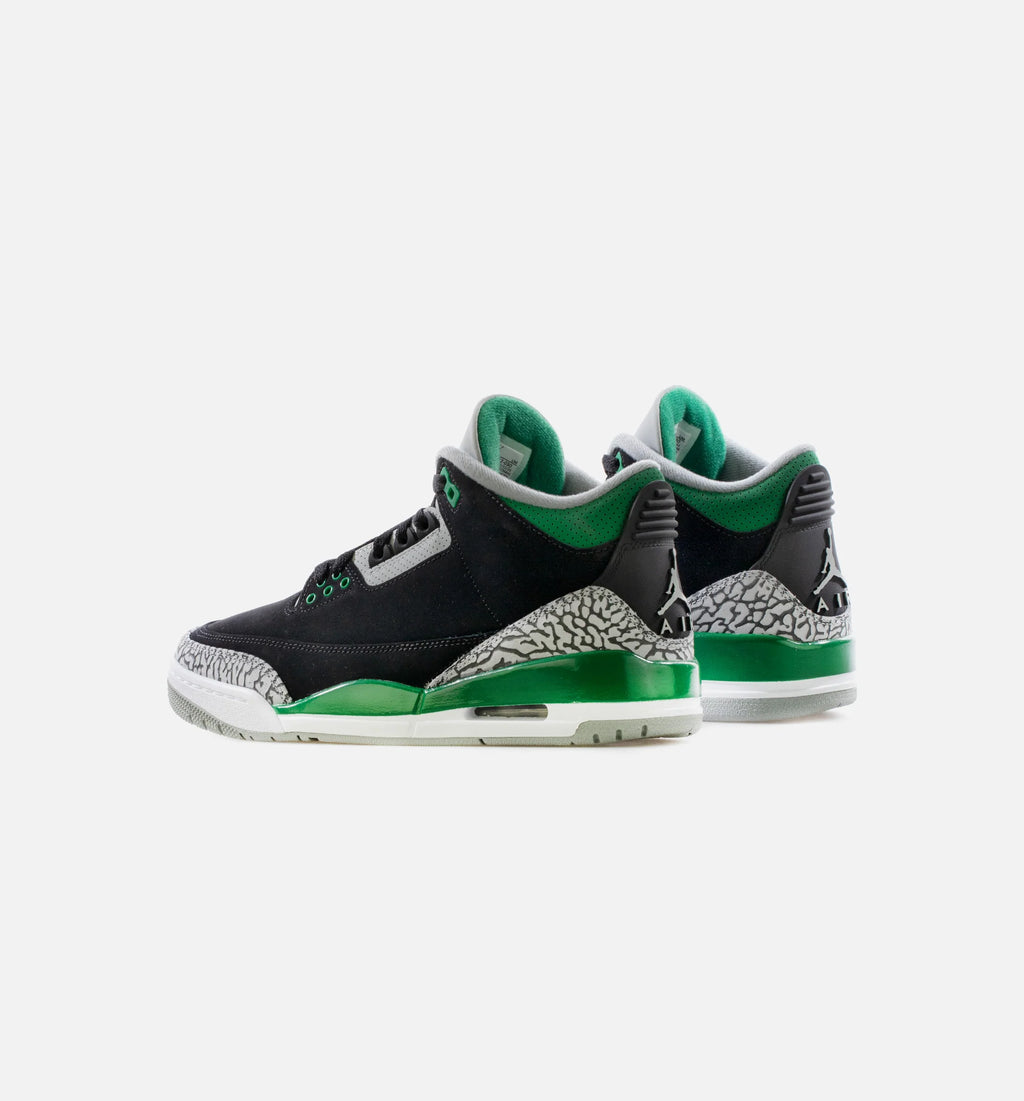 Air Jordan 3 Pine Green Mens Lifestyle Shoe Black Pine Green Cement Grey White