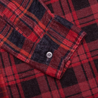 Over Dye 7 Cuts Wide Shirt Red