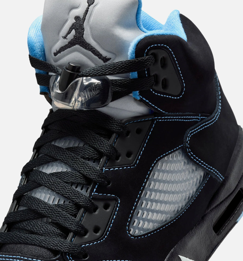 Air Jordan 5 Retro Black Carolina Mens Lifestyle Shoe Black University Blue White