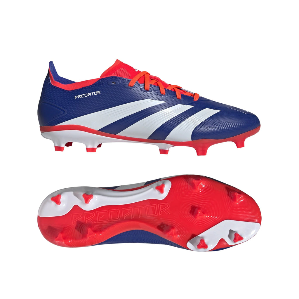 adidas Predator League FG Firm Ground Soccer Cleats Lucid Blue White Solar Red