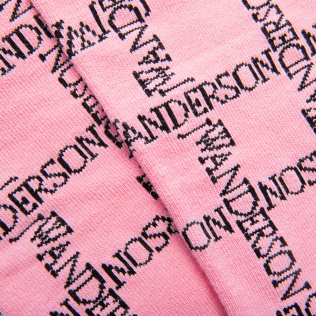 Logo Grid Sock Bundle White Black Pink
